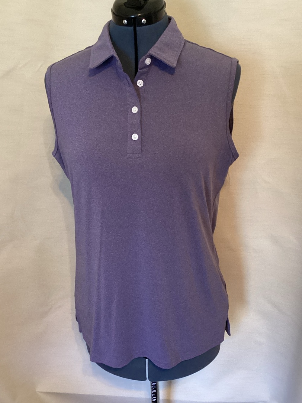Amazon Purple Sleeveless Polo Tank Top